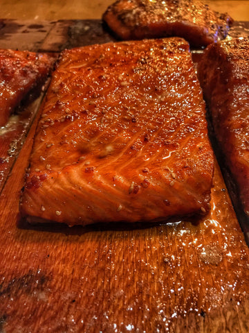 Cedar Planked Teriyaki Salmon
