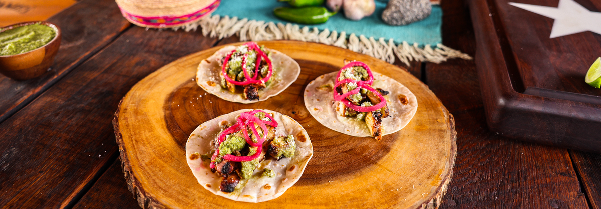 Adobo Fire Chicken Tacos
