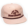 Slow Cooked Rope Hat - Pale Peach/Maroon