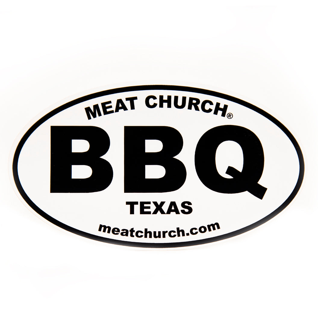 Oval BBQ Sticker Meat Church
