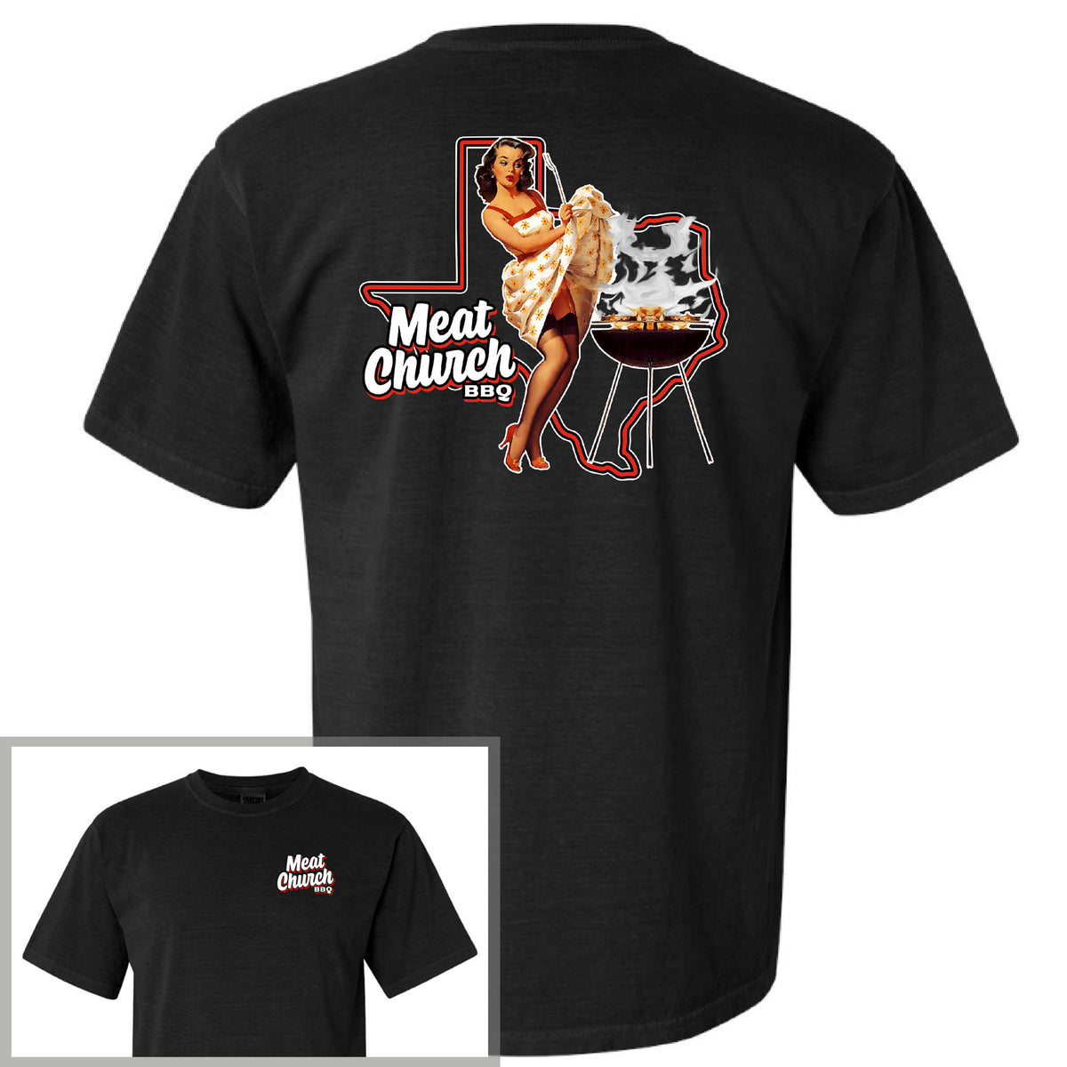 BBQ Pinup Comfort Colors TShirt Meat Church