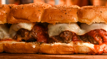 Cheesy Pull-Apart Meatball Sliders