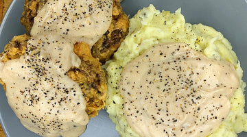 Country Fried Blended Hamburger Steaks with Cream Gravy