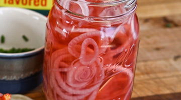 Pickled Red Onions (or Jalapeños)