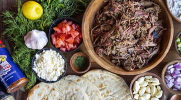 Smoked Leg of Lamb & a Gyro with Homemade Tzatziki Sauce