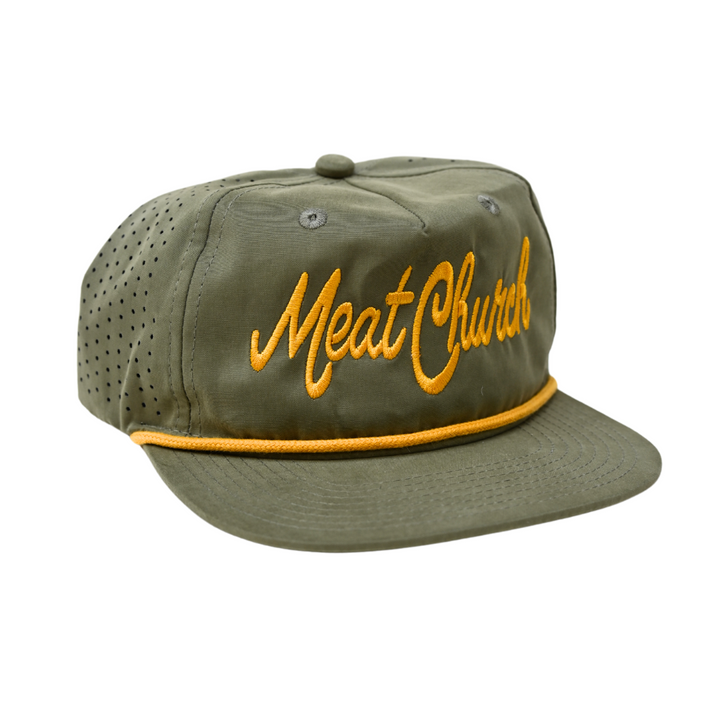 Meat Church Performance Rope Hat - Loden/Amber