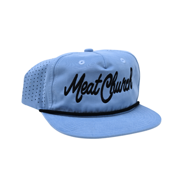 Meat Church Performance Rope Hat - Sky/Black
