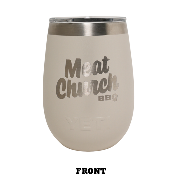 wine glass yeti YETI Meat Church Rambler 10 oz WINE Cape Taupe