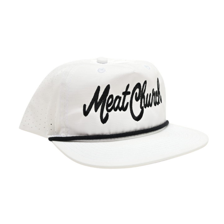 Meat Church Performance Rope Hat - White/Black