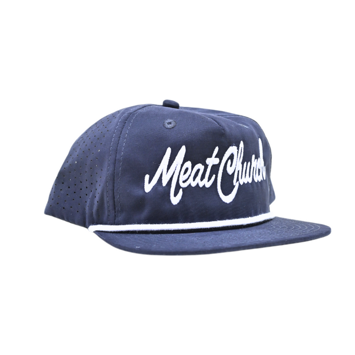 Meat Church Performance Rope Hat - Navy/White