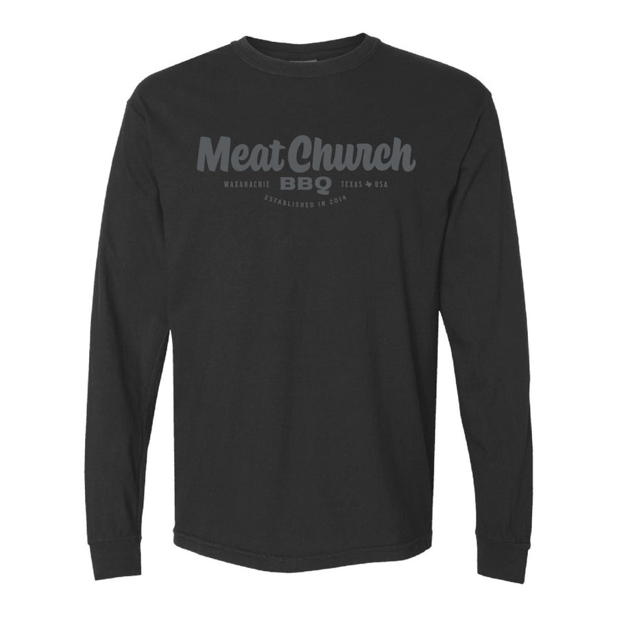 Blackout Badge Long Sleeve T-Shirt – Meat Church