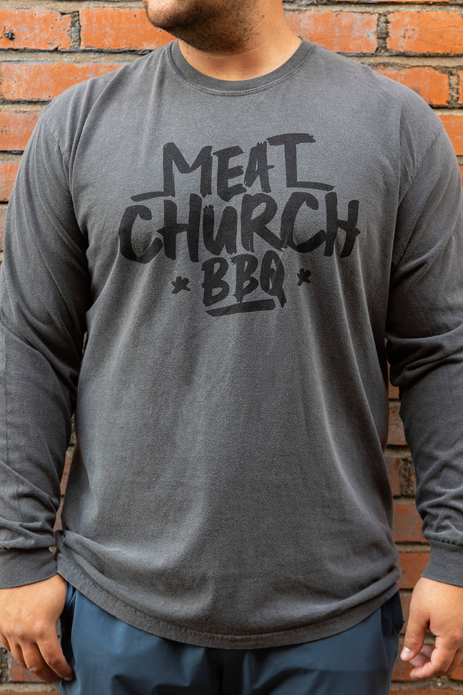 Meat Church BBQ Long Sleeve Comfort Colors T-Shirt
