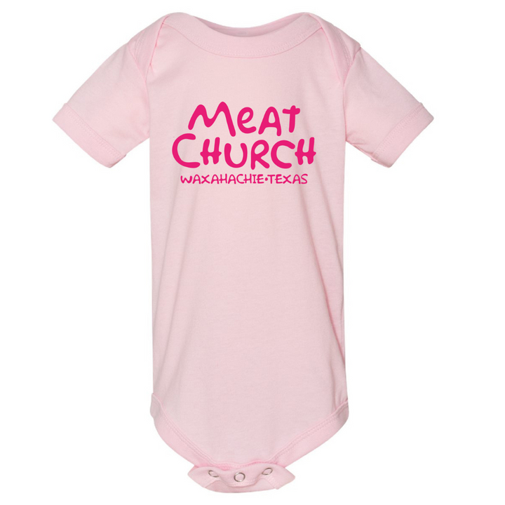 Meat Church Baby Pink Onesie
