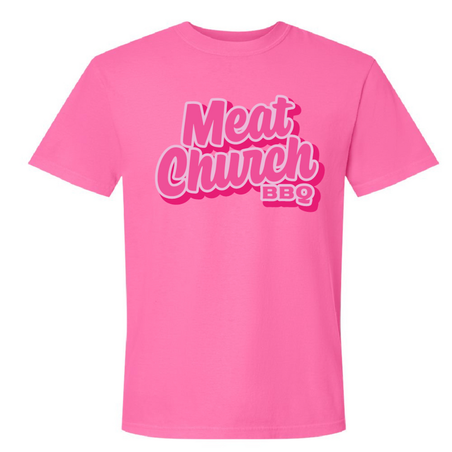 Meat Church Logo Tee - Pink