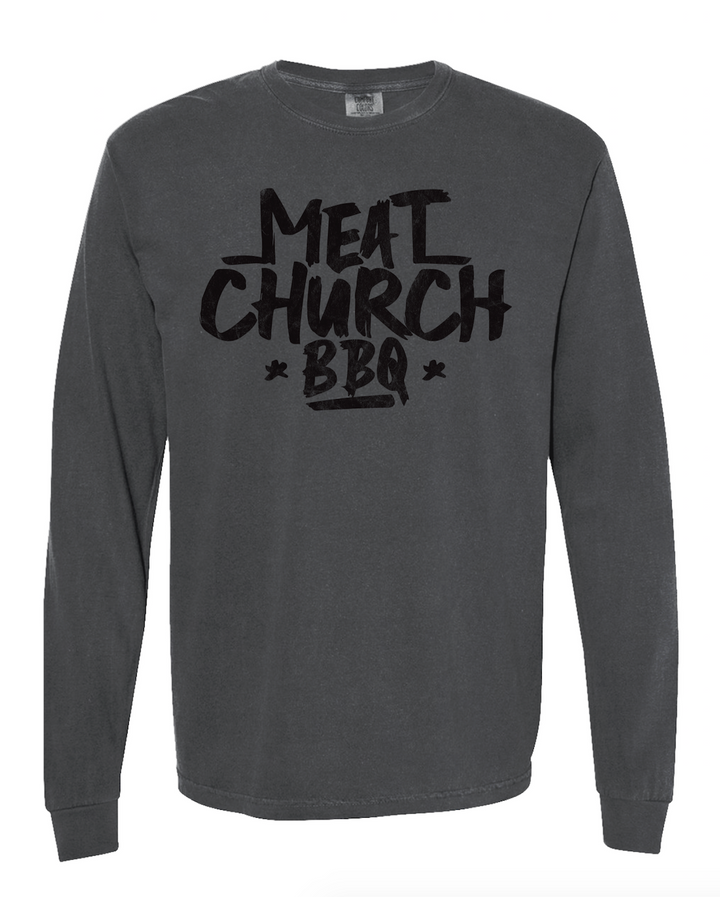 Meat Church BBQ Long Sleeve Comfort Colors T-Shirt