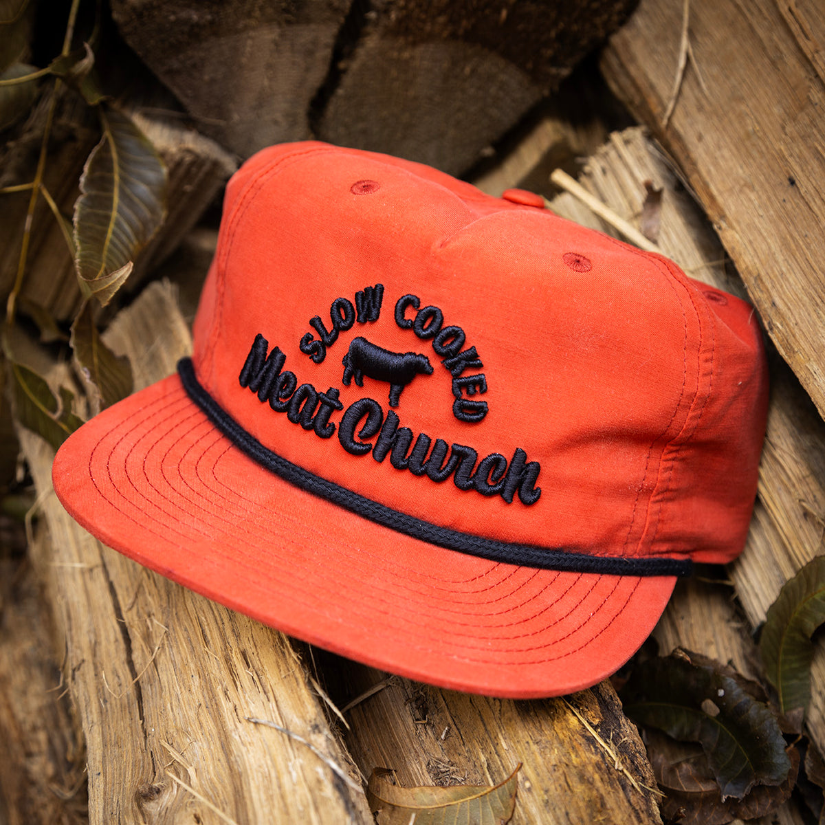 Slow Cooked Rope Hat Dark Orange/Black Meat Church