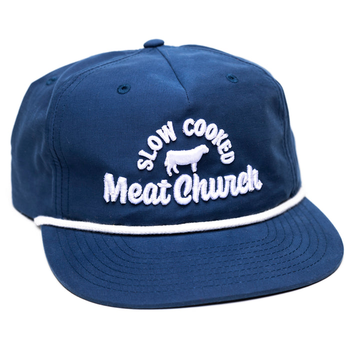 Slow Cooked Rope Hat - Navy/White