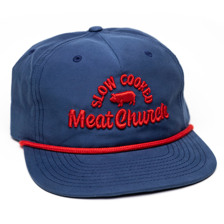 Slow Cooked Rope Hat - Navy/Red