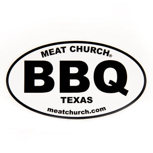 Oval BBQ Sticker