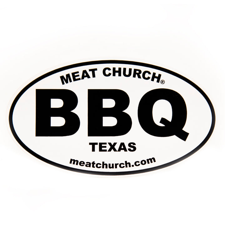 Oval BBQ Sticker