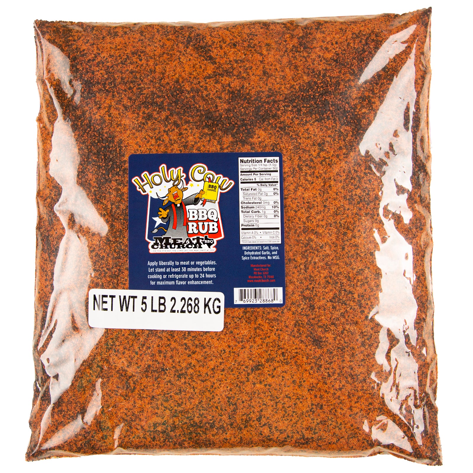 Meat Church Holy Cow BBQ Rub and Seasoning for Meat and Vegetables, Gluten  Free, 12 Ounces - PACK OF 4