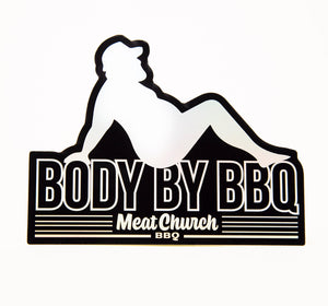 Body By BBQ Holographic Sticker