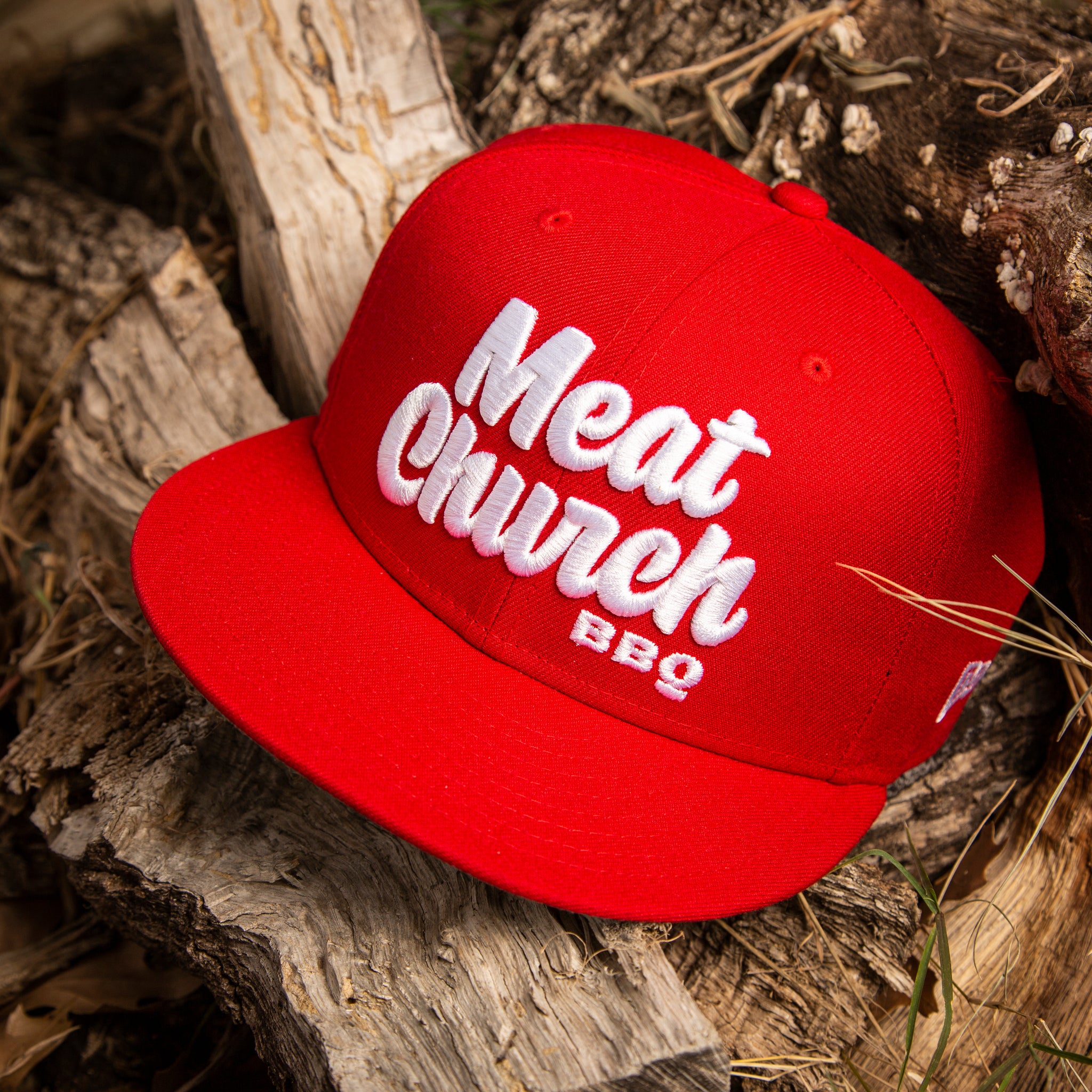Red New Era Fitted Hat – Meat Church